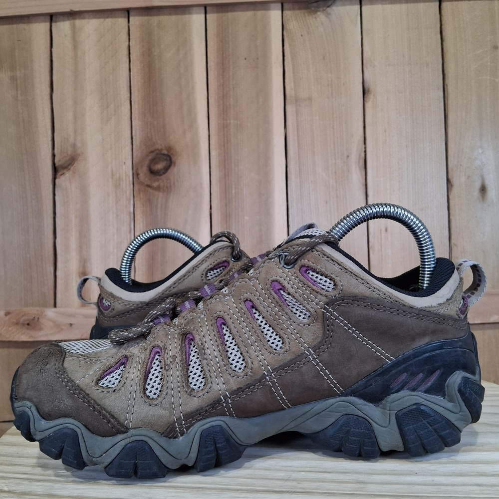 Oboz Sawtooth Low Hiking Shoes Womens 8.5 W Brown Suede Mesh Trail Waterproof - Picture 6 of 10